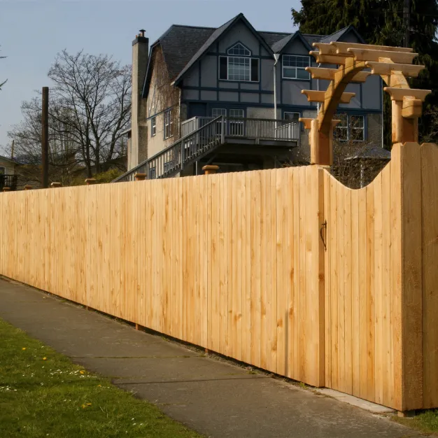 wooden fence installation